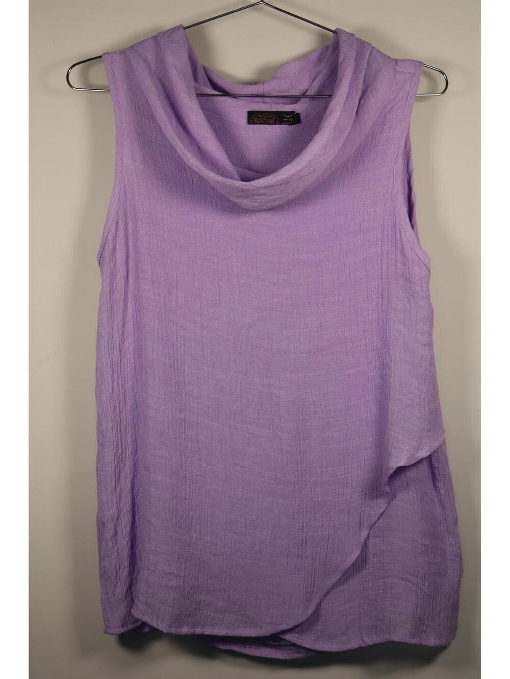 Gaya Belarus lavender cowl neck sleeveless‎ top size Medium silk blend - Picture 2 of 8